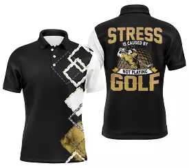 Polo Golf Homme - Funny Golf Gift - Stress Relief through Golf