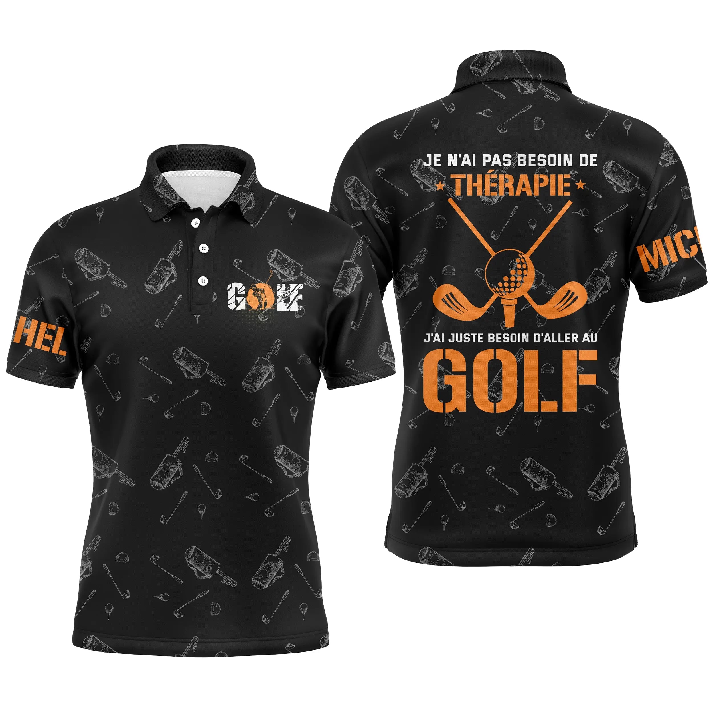 Polo Golf pour Homme et Femme, Golf pour la Santé Mentale - CT10082221.