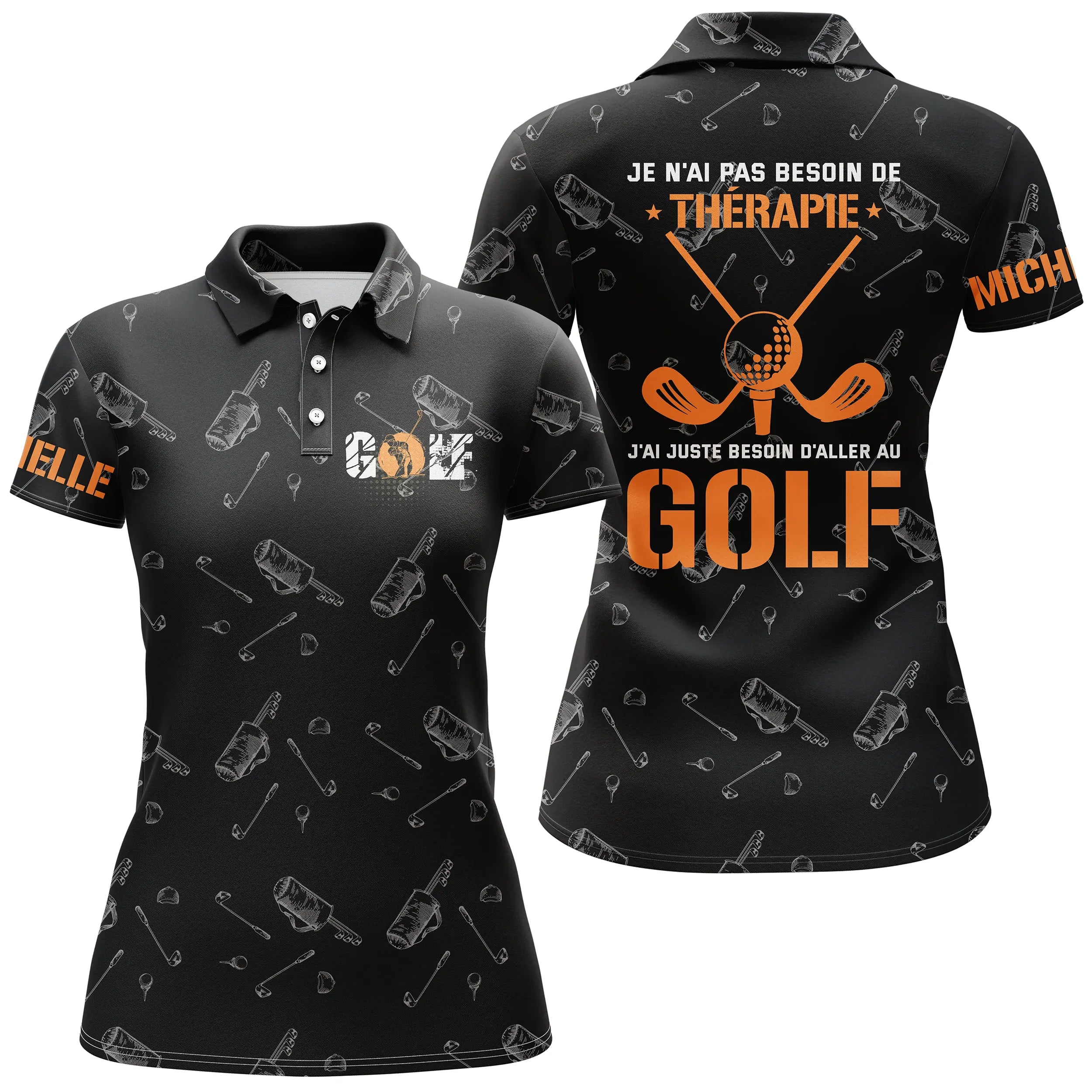 Polo Golf pour Homme et Femme, Golf pour la Santé Mentale - CT10082221.