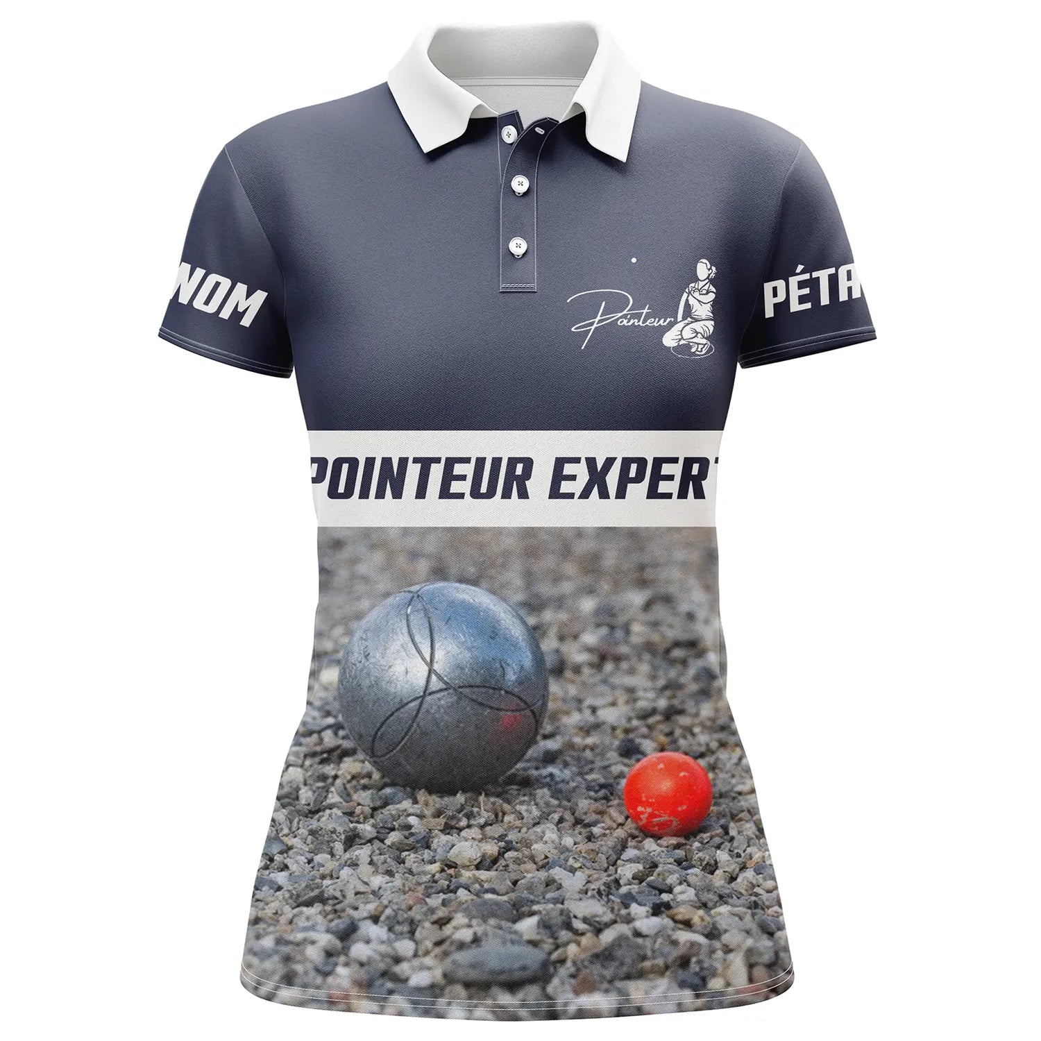 Polo Pétanque Personnalisé Expert - Cadeau Bouliste Idéal, Vêtement Unique pour Amateurs de Pétanque