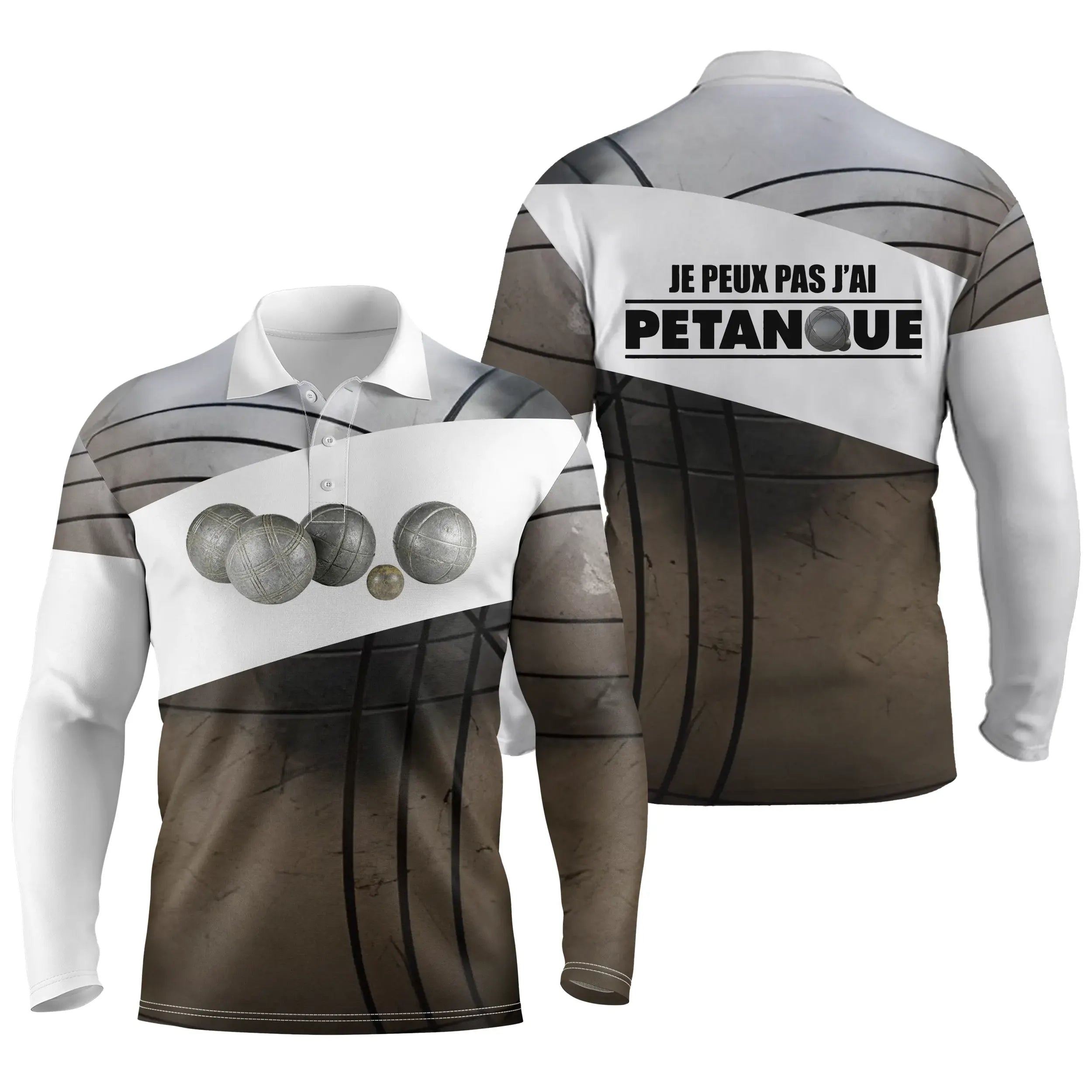 Polo Sport Homme Femme, Pétanque, Cadeau Bouliste, J'Peux Pas J'ai Pétanque - CT19112218