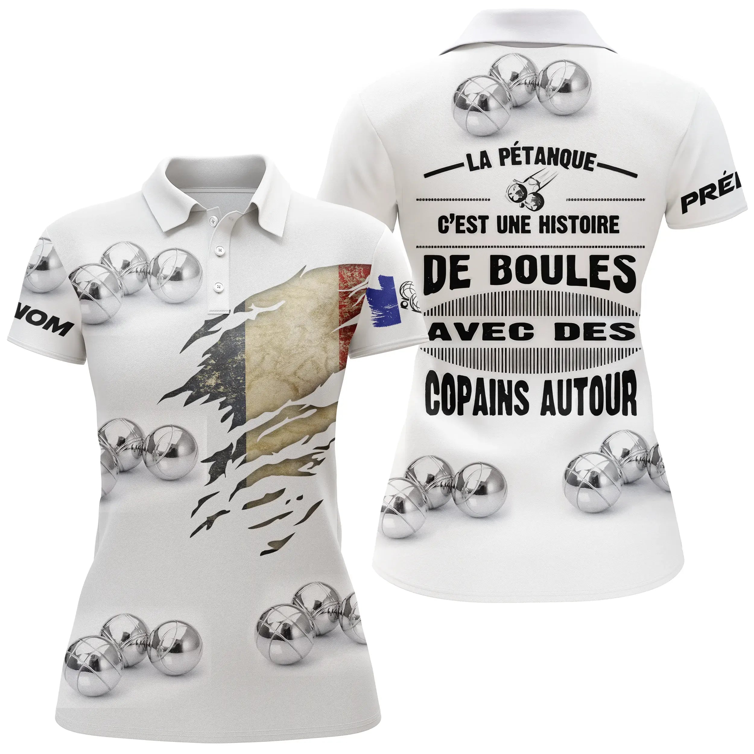 Pétanque Polo, Custom Boules Gift, Boules with Friends - CT03122226