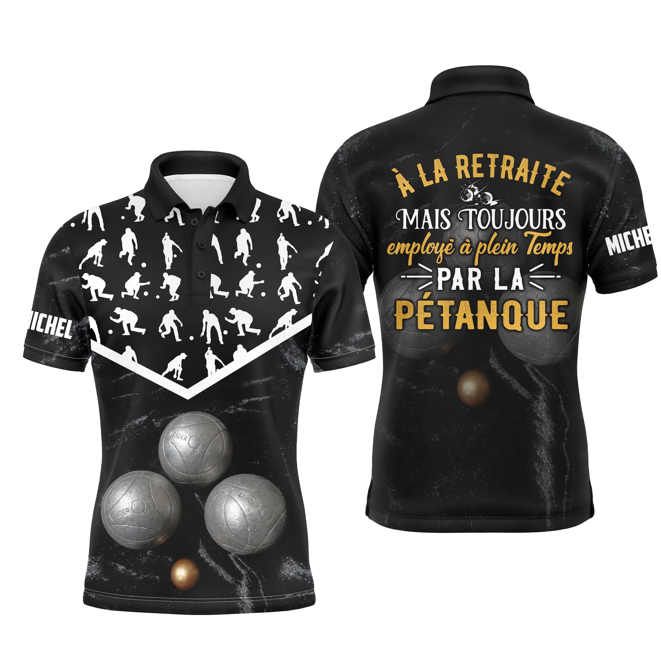 Pétanque Polo, Funny Boules Retirement Gift, Full-Time Employee by Pétanque - CT02122228