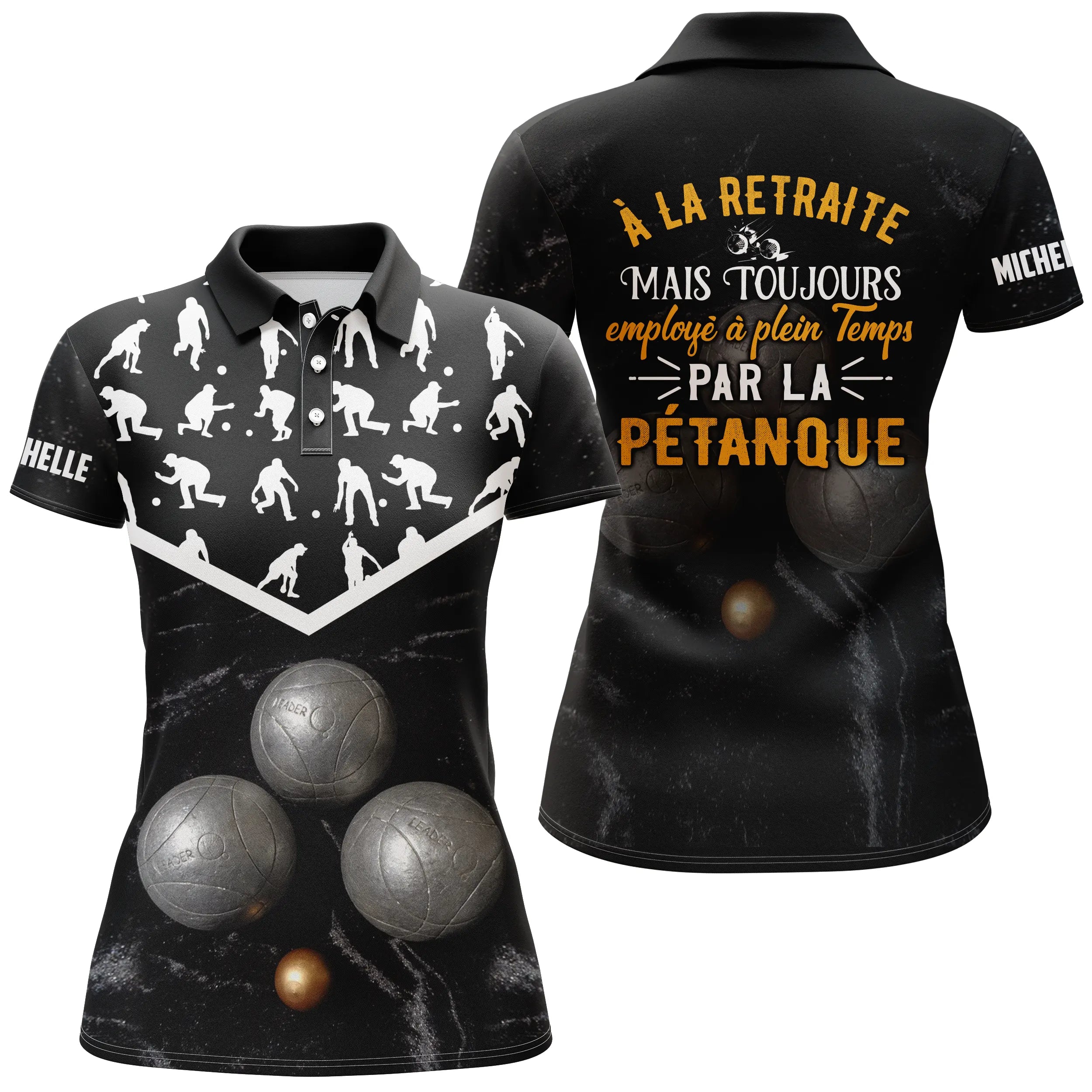 Pétanque Polo, Funny Boules Retirement Gift, Full-Time Employee by Pétanque - CT02122228