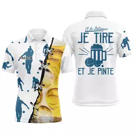 Pétanque Polo Shirt - Customized Funny Boulist Gift - Shoot and Enjoy a Pint - CT22122209