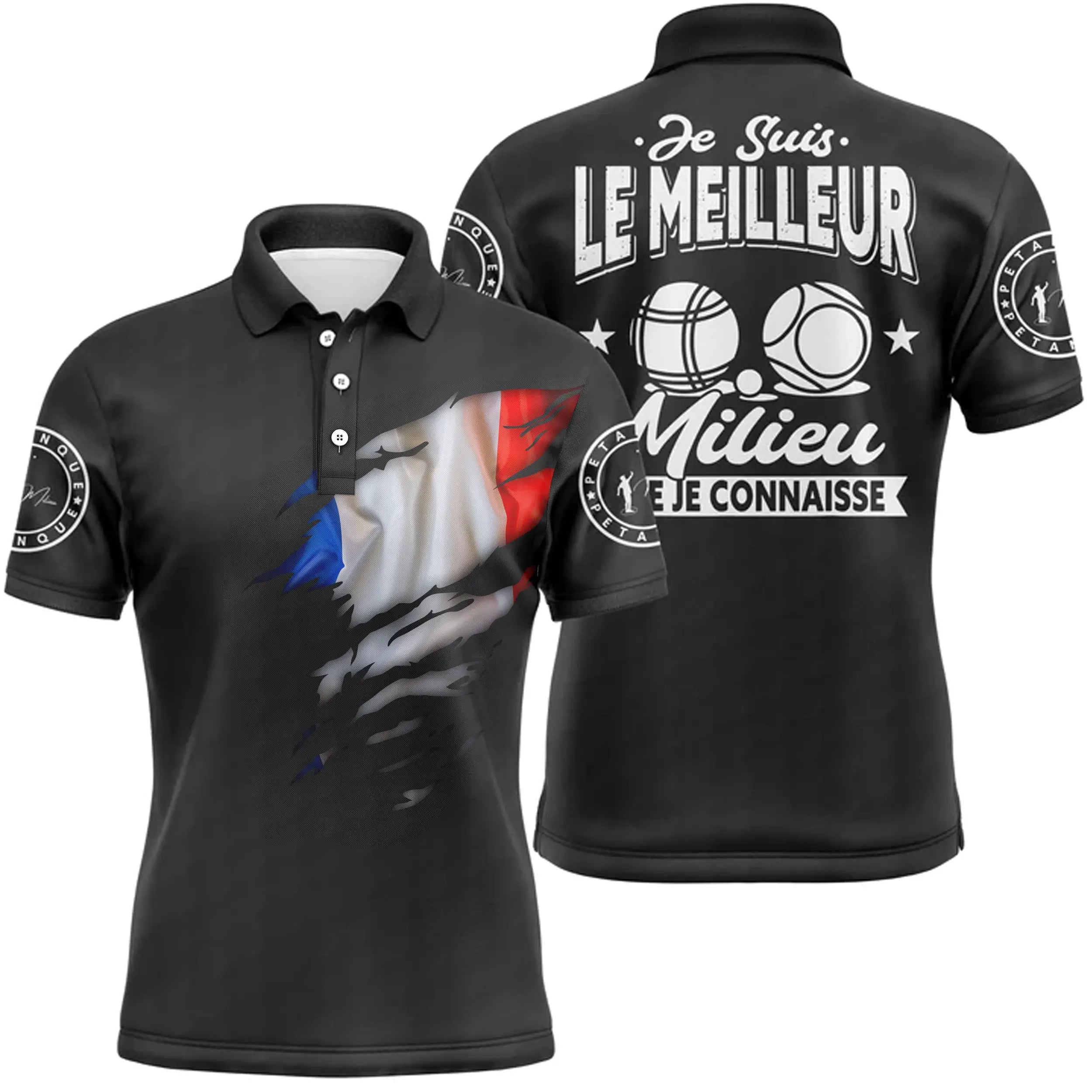 Pétanque Polo Shirt - French Flag, Funny Boules Gift, Top Quality - CT22122213