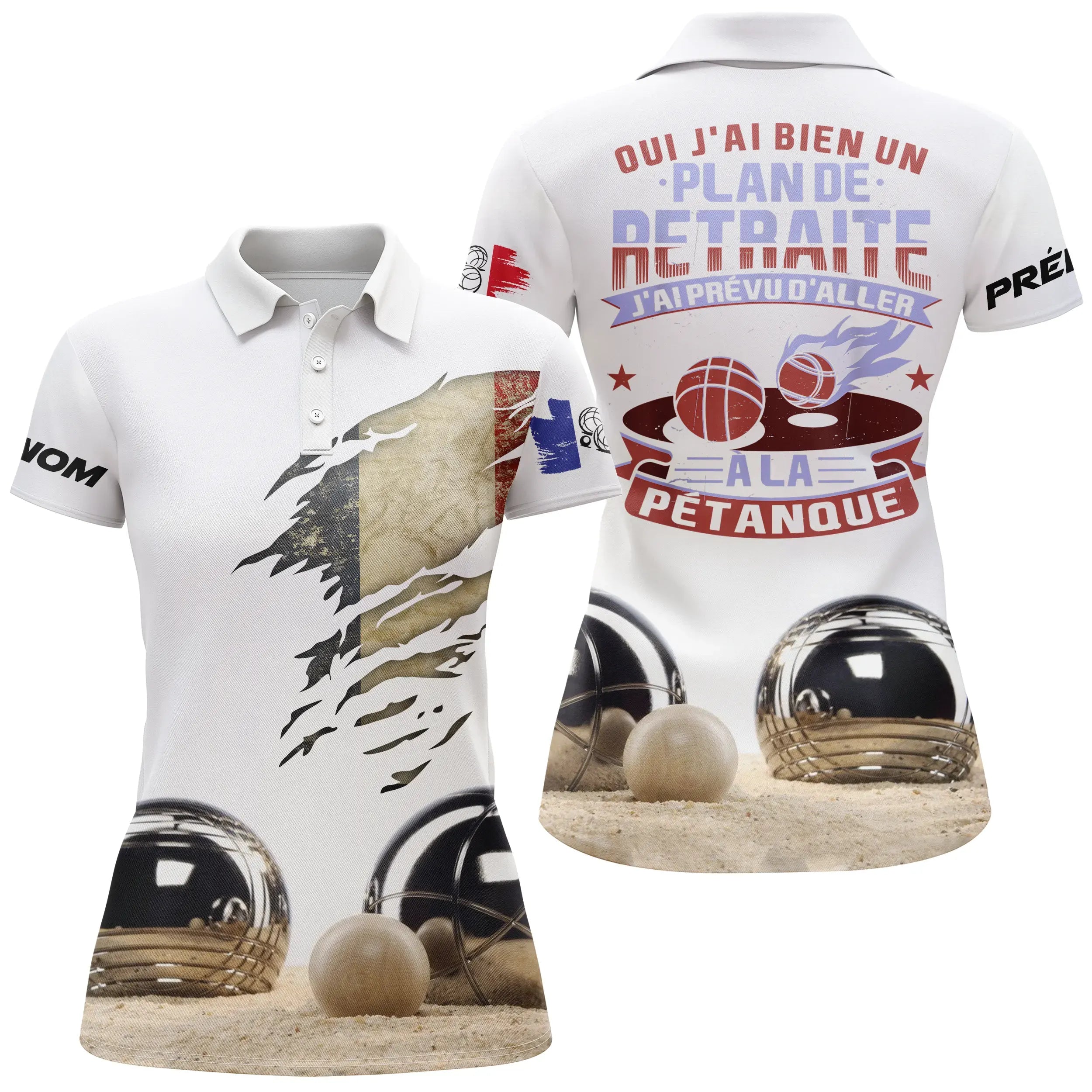 Pétanque Polo Shirt, Personalized Boules Gift, Retirement Plan for Pétanque Enthusiasts - CT03122227