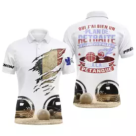 Pétanque Polo Shirt, Personalized Boules Gift, Retirement Plan for Pétanque Enthusiasts - CT03122227