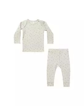 Quincy Mae - Mini Polka Dot Ribbed Tee and Legging Set