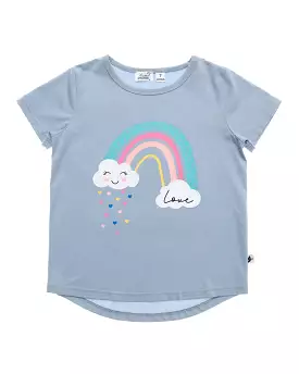 Rainbow Love T-Shirt with Kiss Print