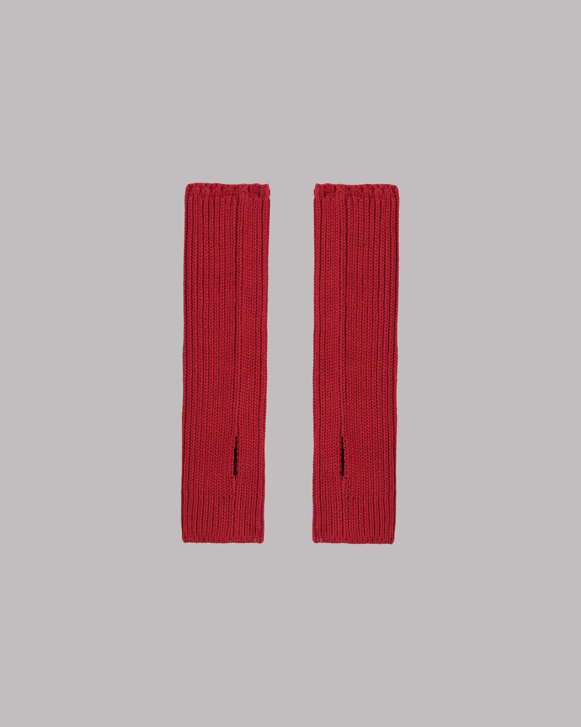 Red Knit Gloves by The