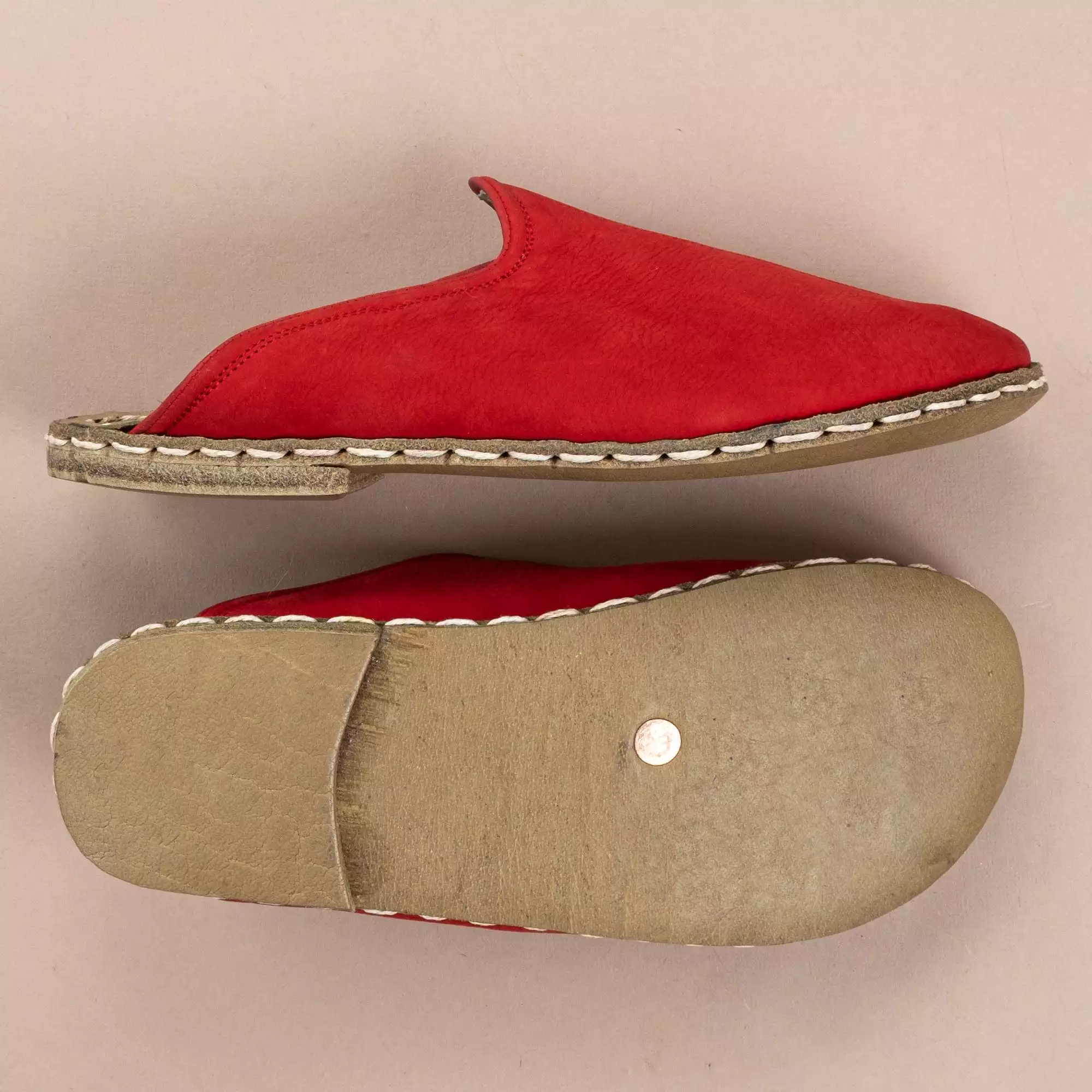 Red Men's Barefoot Slippers