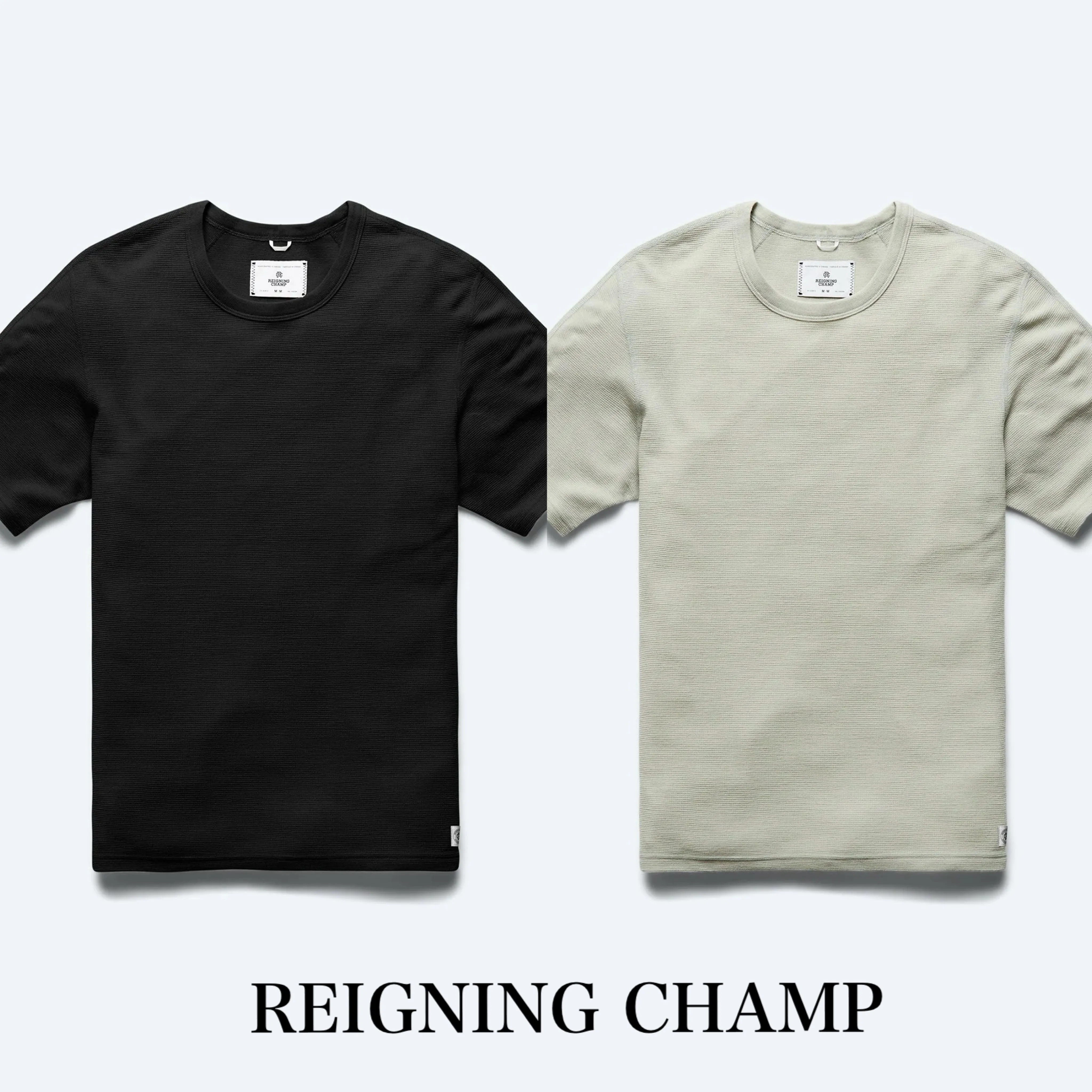 Reigning Champ Crew Neck Wool Street Style Short Sleeves Logo