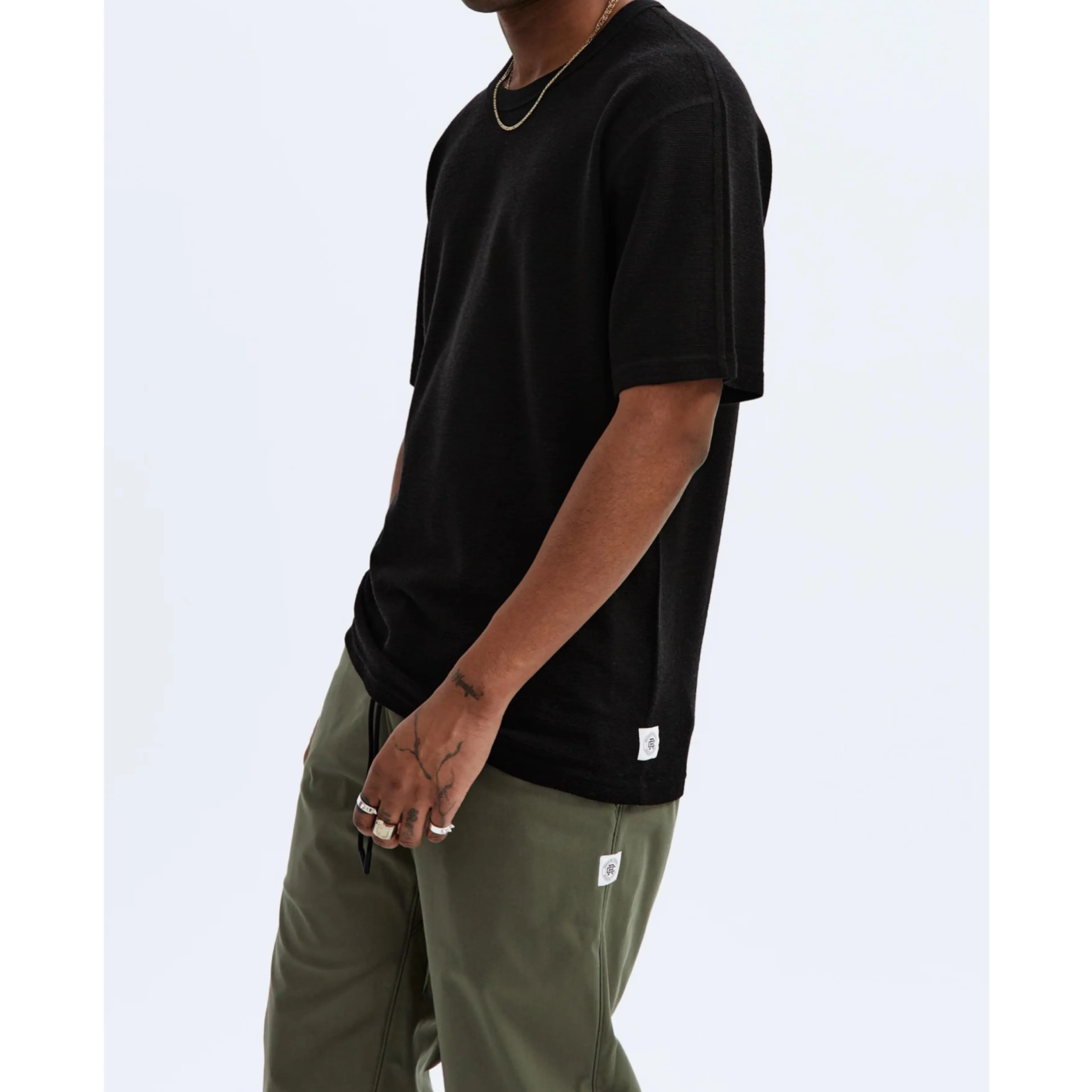 Reigning Champ Crew Neck Wool Street Style Short Sleeves Logo