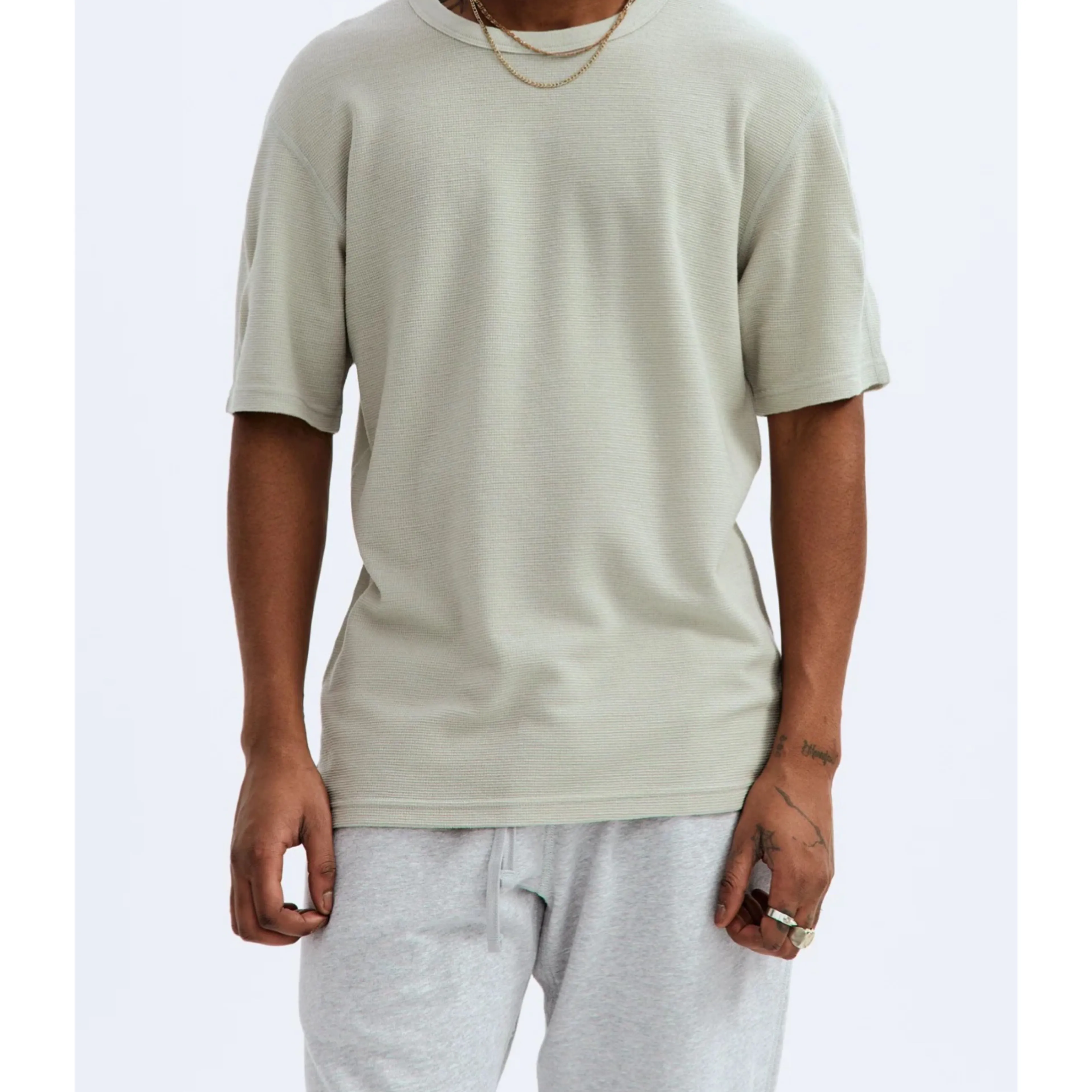 Reigning Champ Crew Neck Wool Street Style Short Sleeves Logo