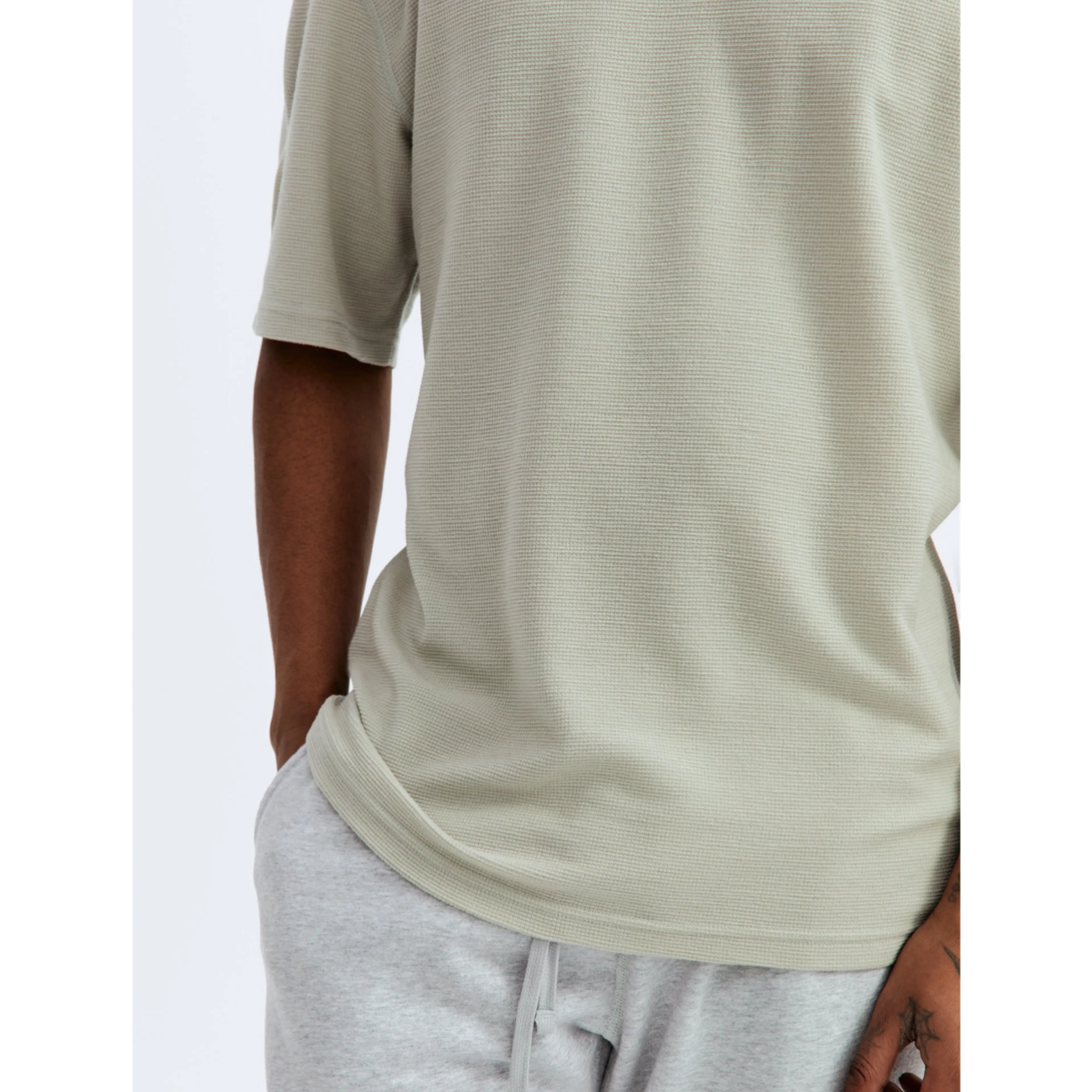 Reigning Champ Crew Neck Wool Street Style Short Sleeves Logo