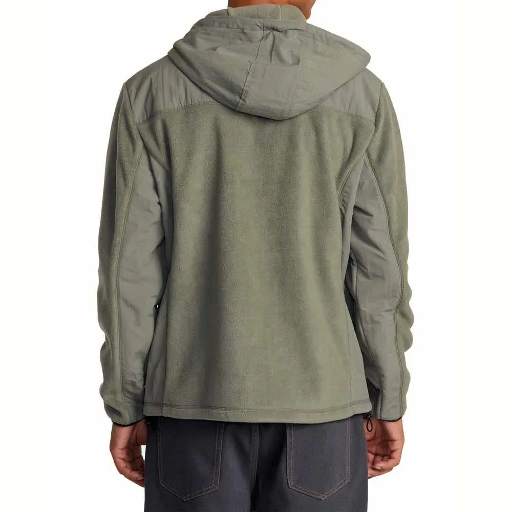 RVCA Block Sage Leaf Hooded Zip Fleece