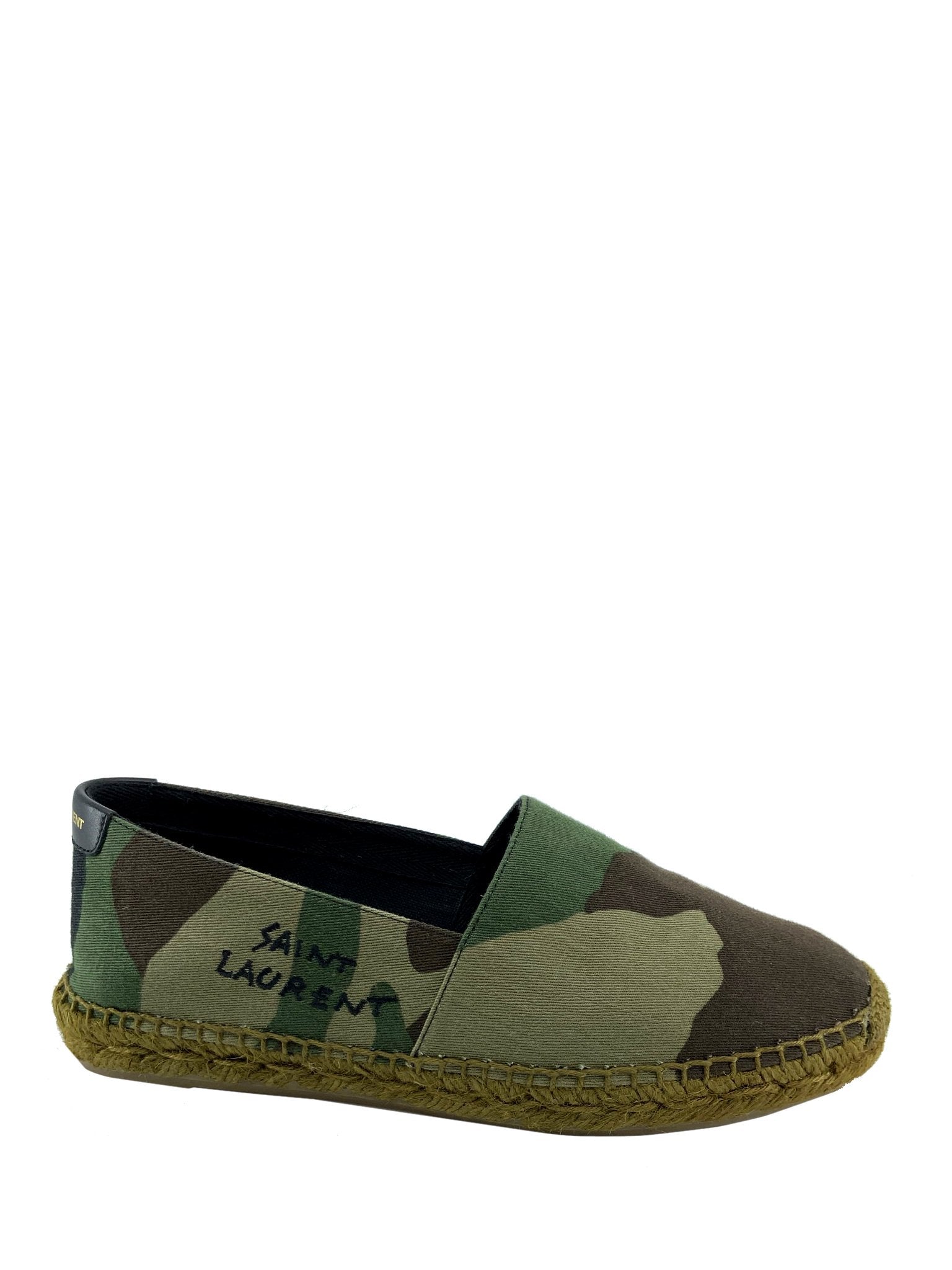 Saint Laurent Camo Canvas Espadrilles Size 6