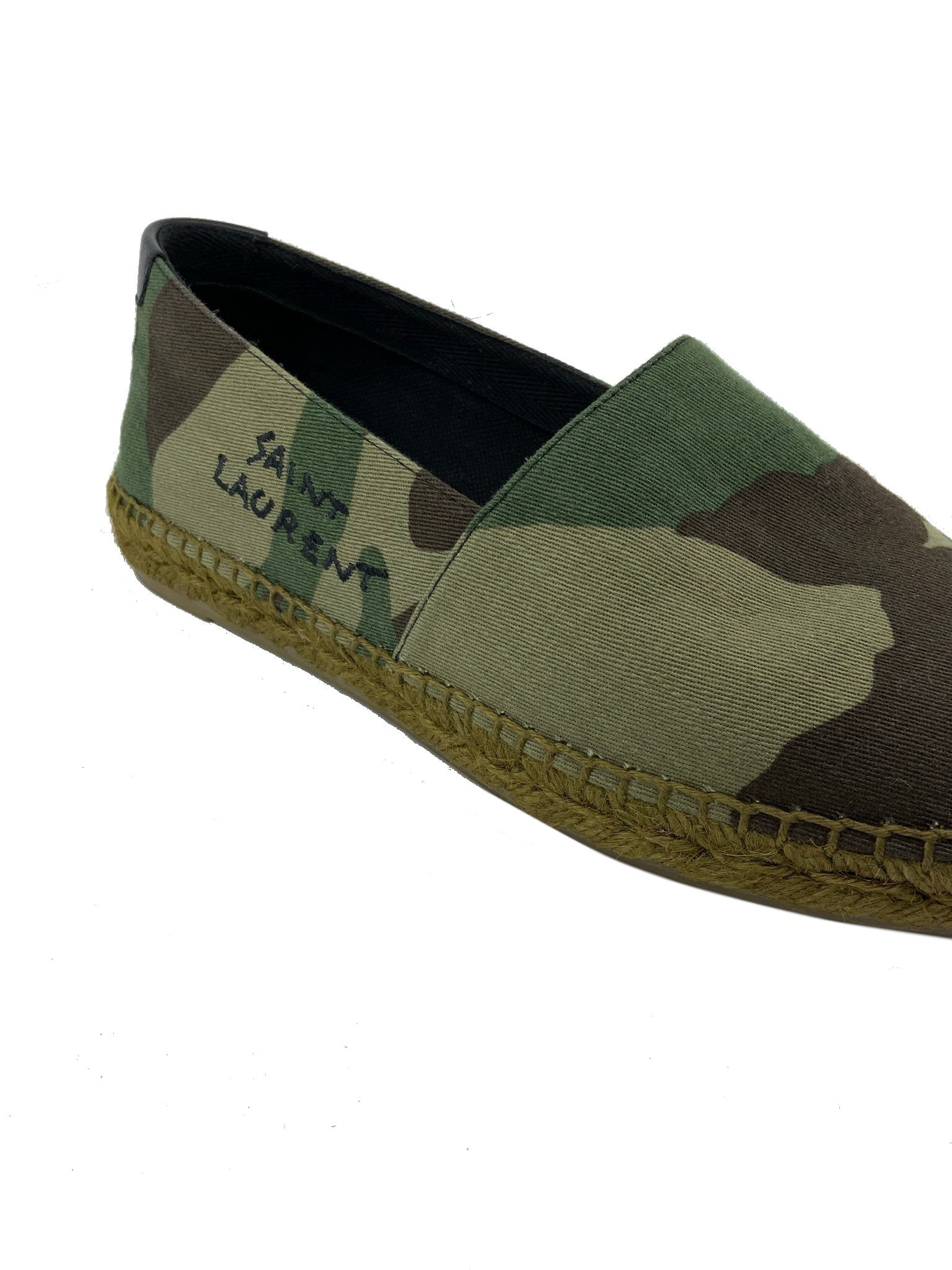 Saint Laurent Camo Canvas Espadrilles Size 6