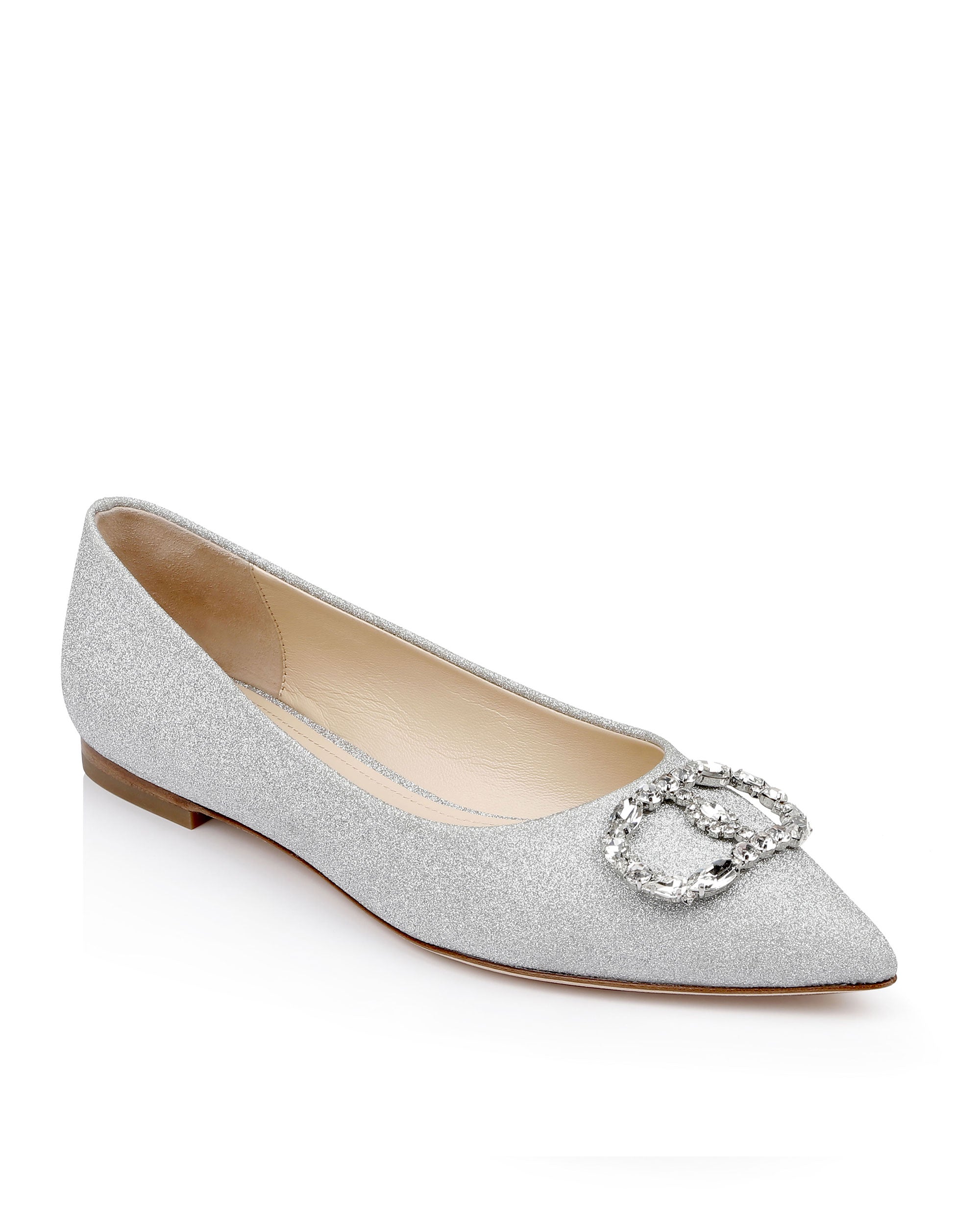 Silver Glitter Ballerina Shoes