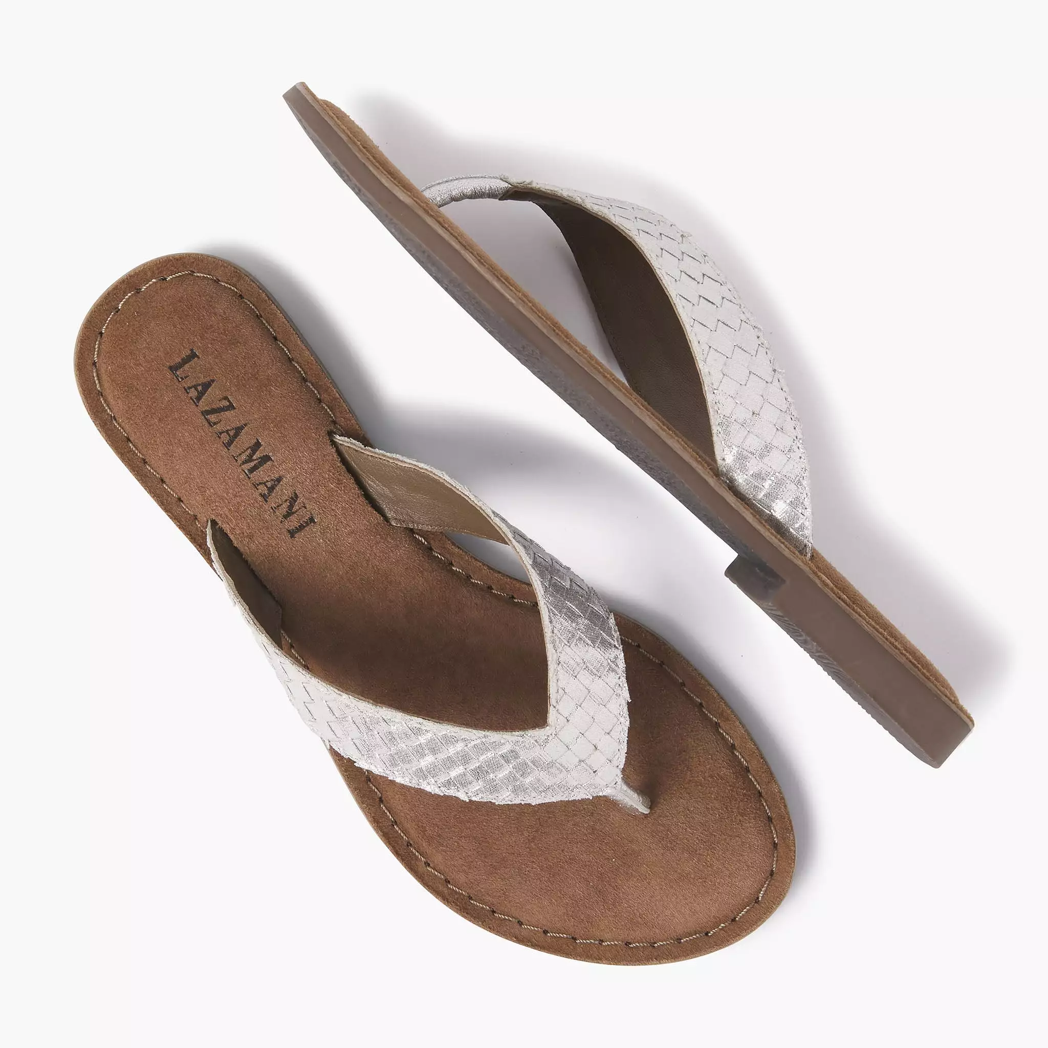 Silver slippers for women - 75.806