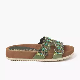 Slippers for Women - Olive Green - $75.391