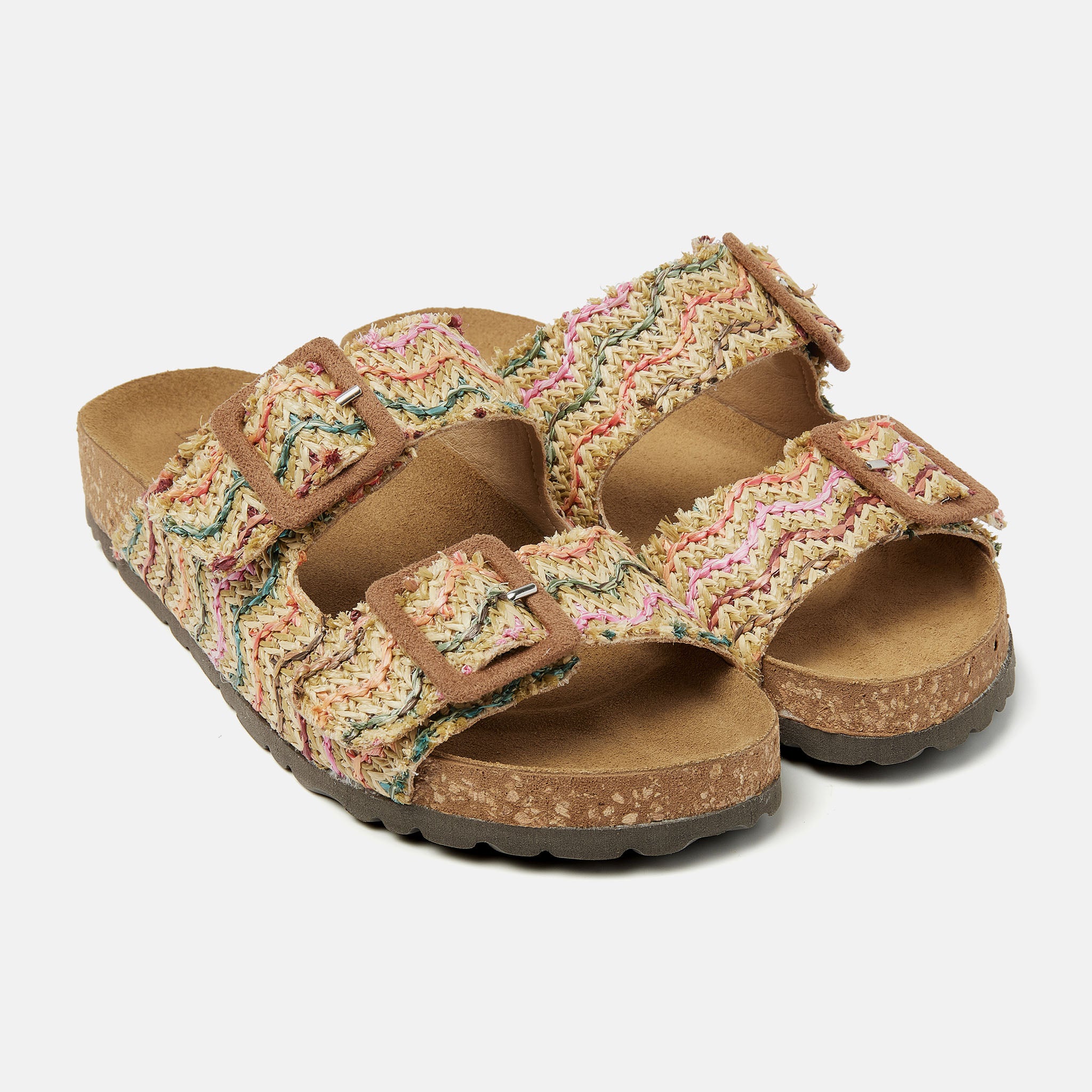 Sofia Raffia Women's Slippers, Multi