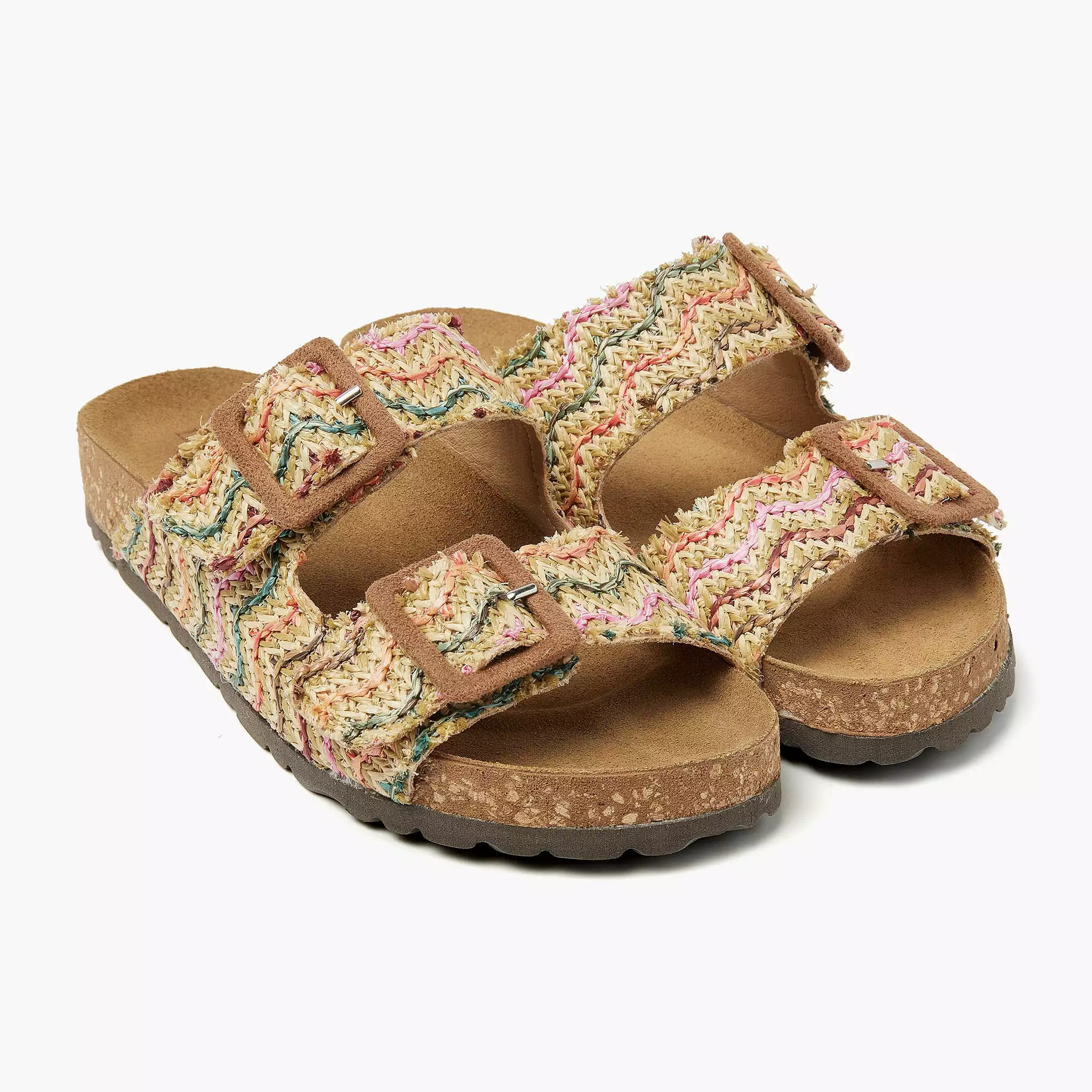 Sofia Raffia Women's Slippers Multicolor