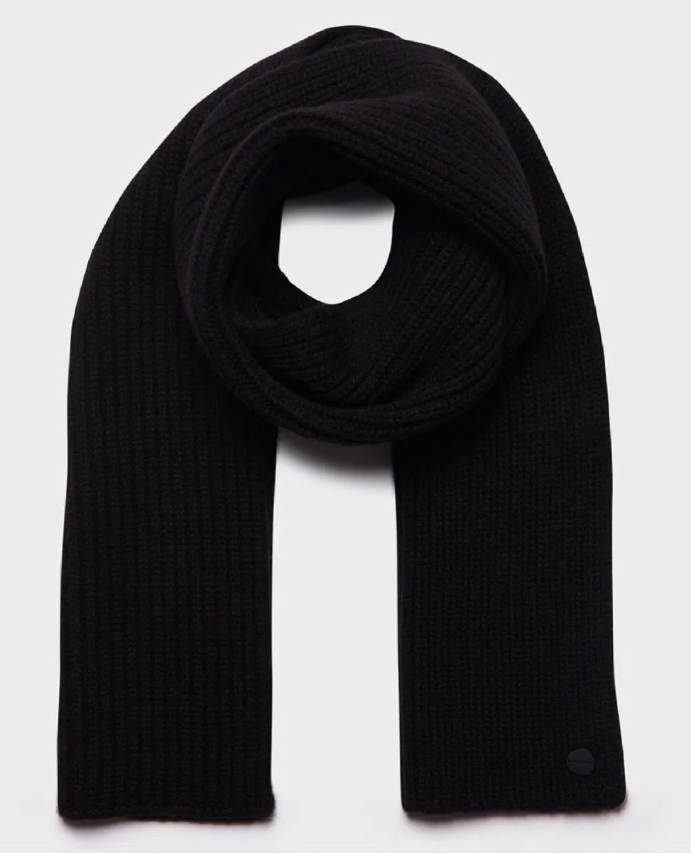 Black Premium Wool Blend Scarfs at Superdry Studios