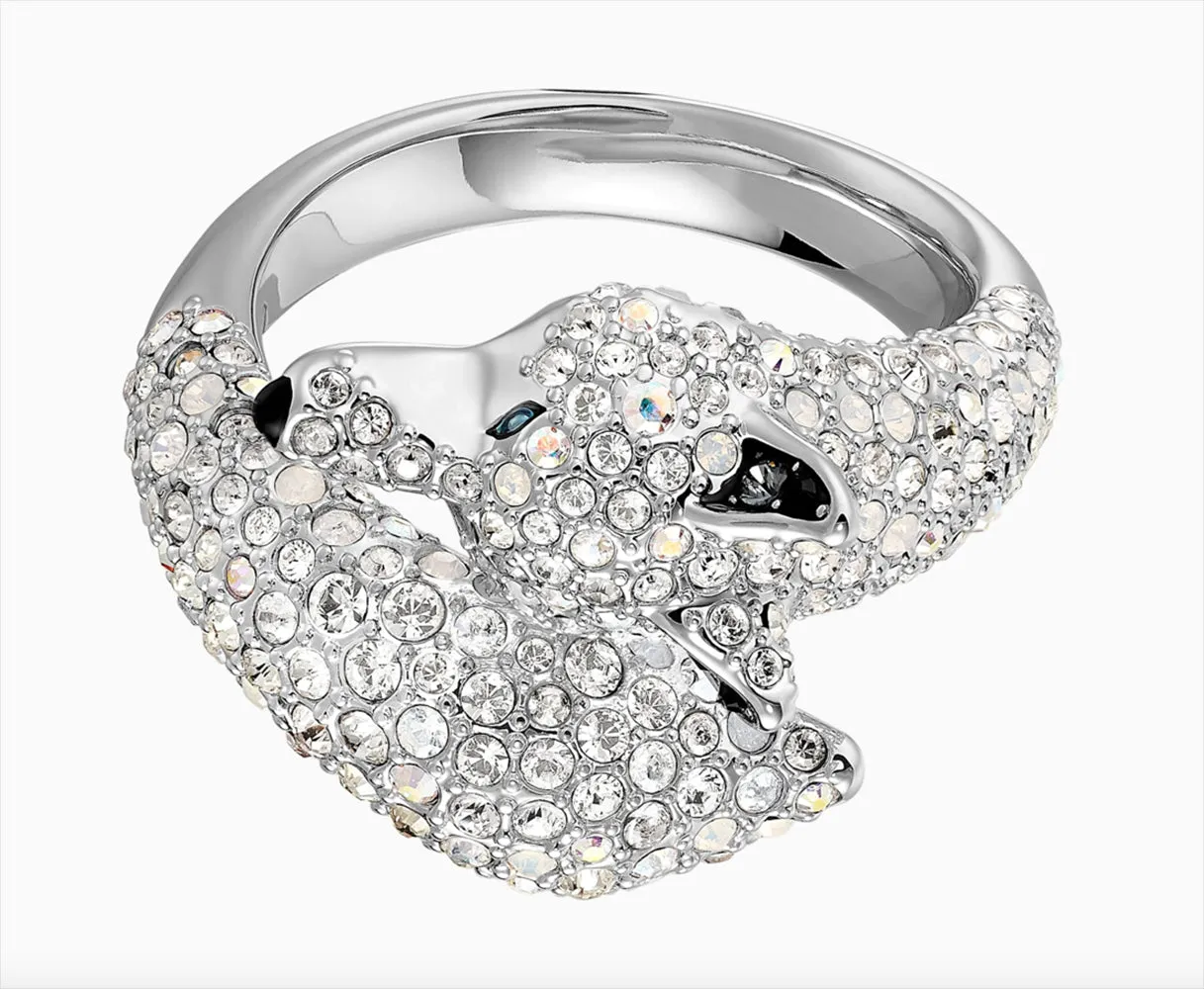 Swarovski Wolf Cocktail Ring - Rhodium, Size S/6/52 (5515095)