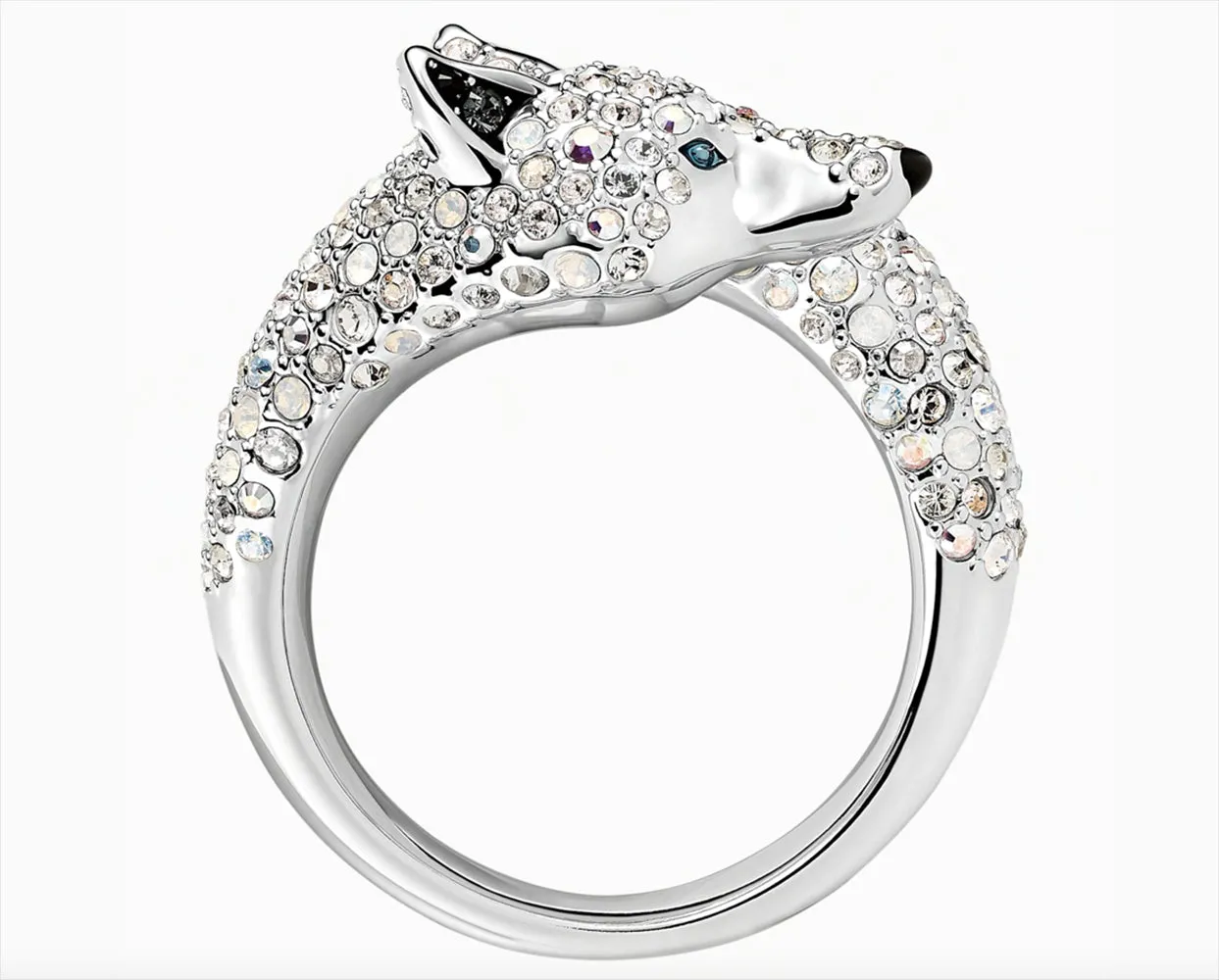 Swarovski Wolf Cocktail Ring - Rhodium, Size S/6/52 (5515095)