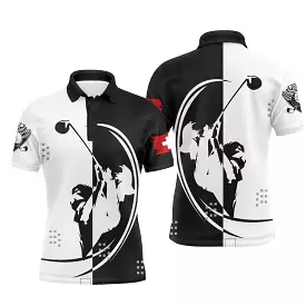 Swiss Golf Polo Shirt, Unique Golf Fan Gift, Unisex Sport Polo, Golf Logo - CTS26052236S