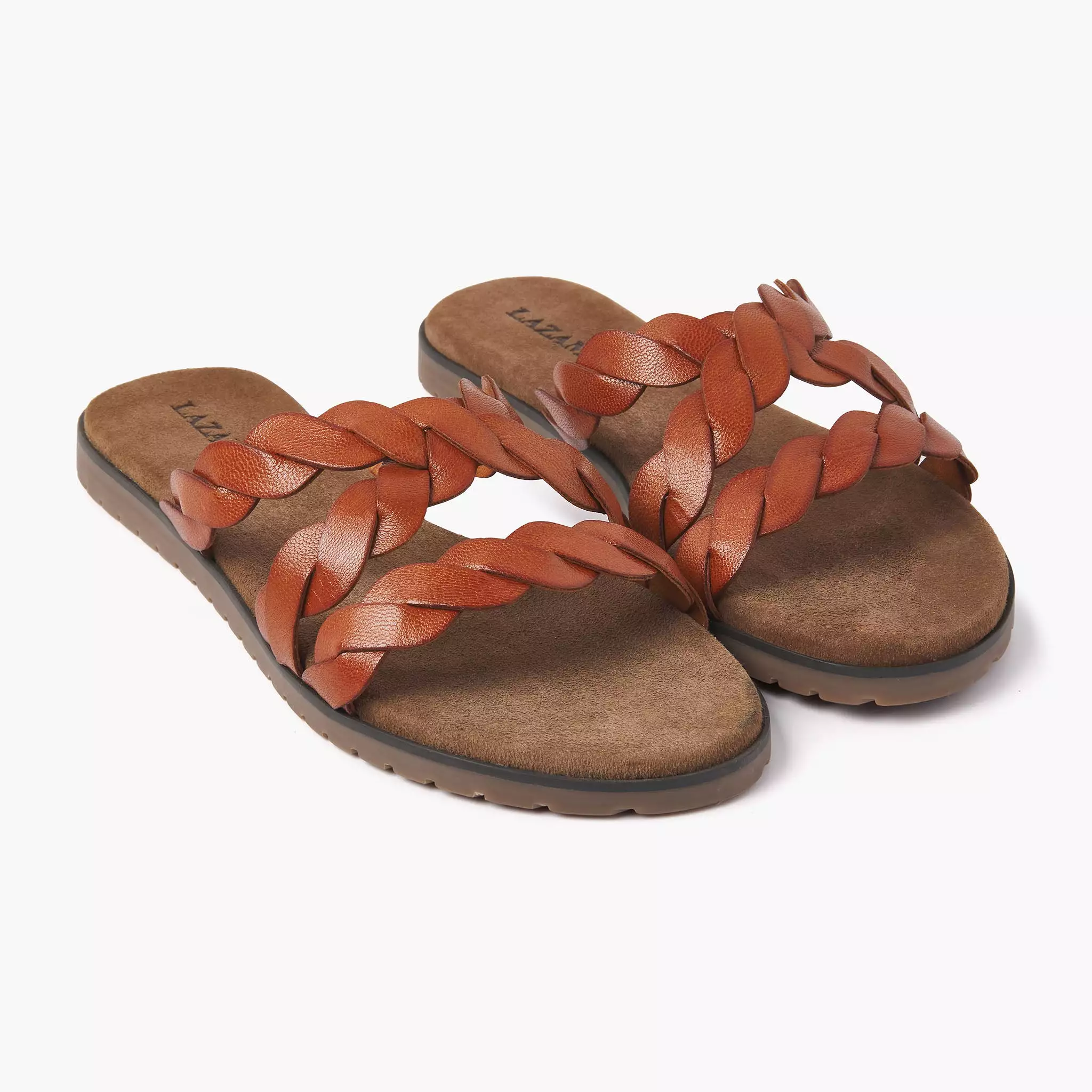 Tan Eden Leren Dames Slippers