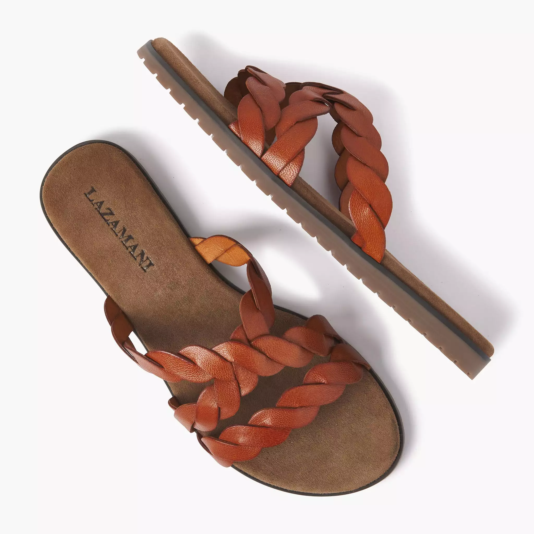 Tan Eden Leren Dames Slippers