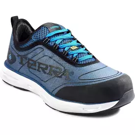 Terra Men's Athletic Safety Work Shoe, Blue - 4NS2BB | Low Nano CT