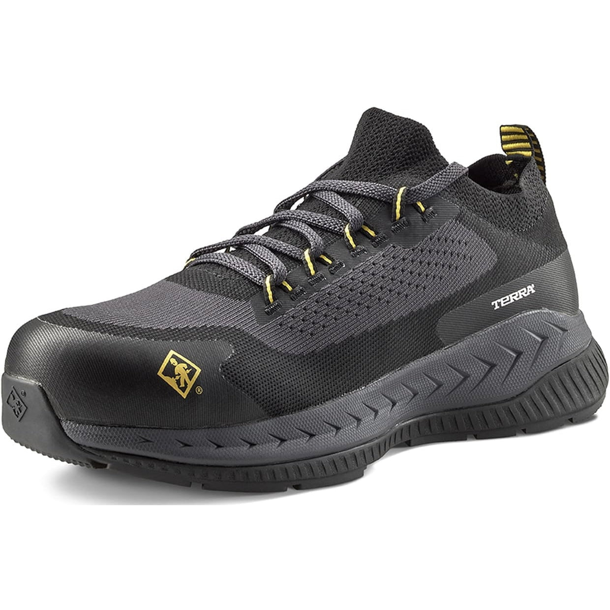 Terra Men's Black Eclipse Comp Toe Slip Resistant Athletic Work Shoe - 4T8NBY