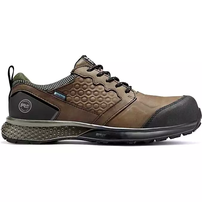 Timberland Pro Reaxion Comp Toe WP Work Shoe - Brown