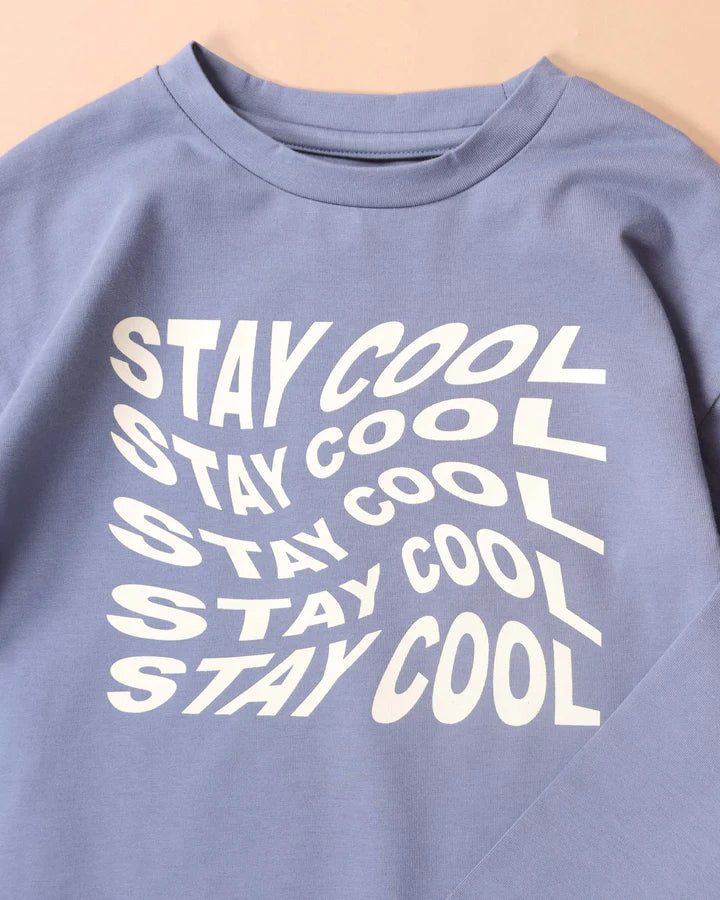 Tiny Tribe Stay Cool Tee, Drop Shoulder, trendy and fashionable.