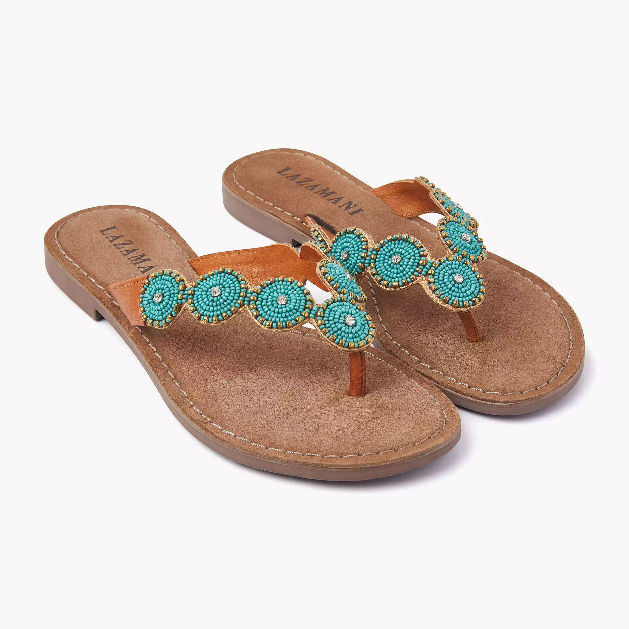 Turquoise Women's Slippers Size 75.453