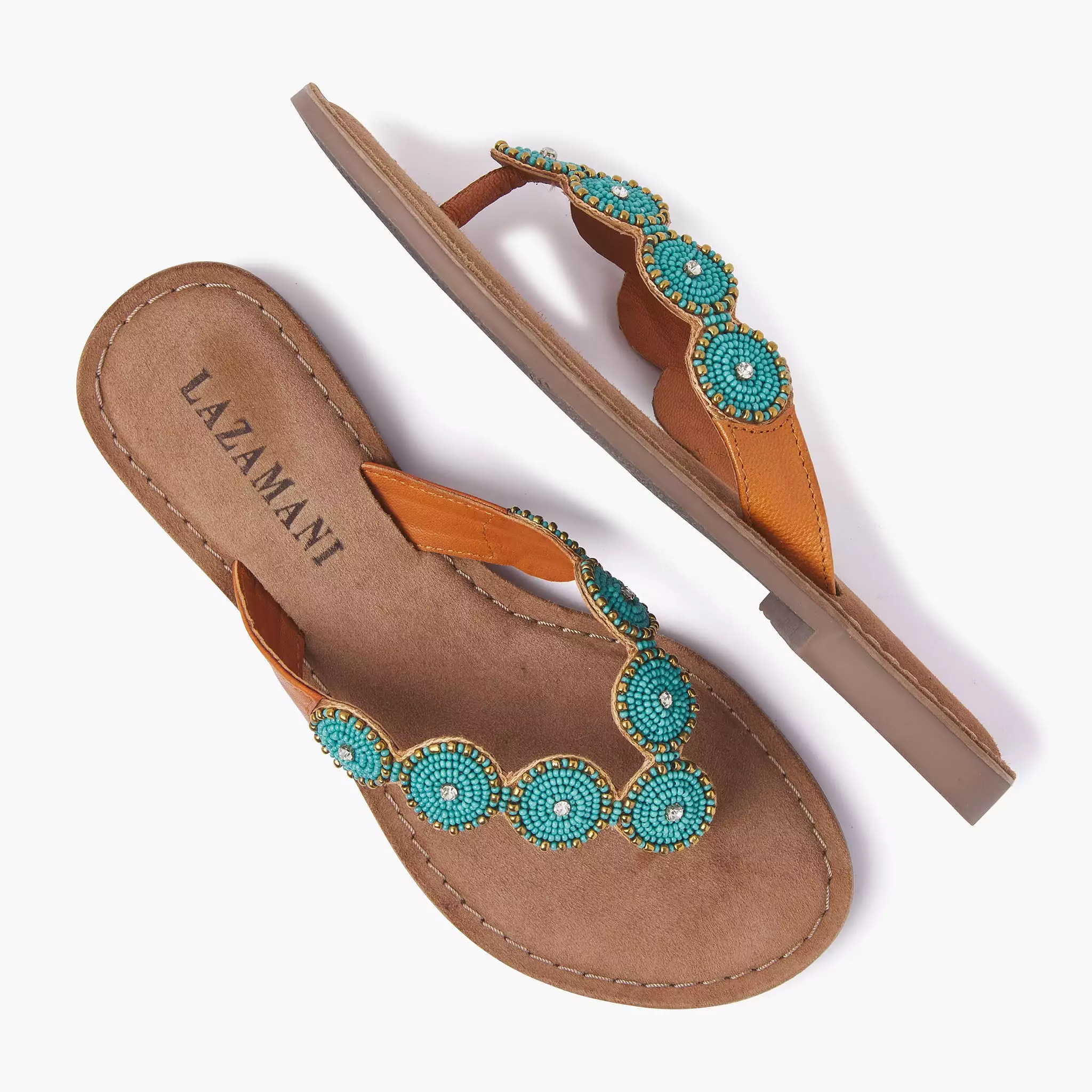 Turquoise Women's Slippers Size 75.453