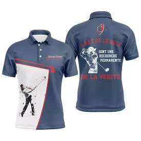 Unique Golf Gift Golfer Golfer, Golf Fan, Personalized Sport Polo Men Women, Quick Dry Polo, Art and Golf S.