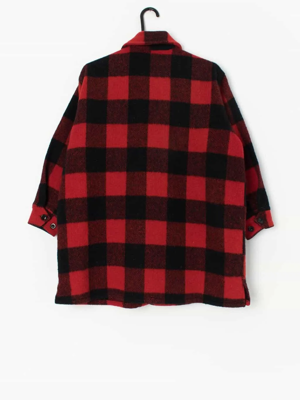 Vintage 1960s Buffalo Plaid Wool Overshirt by Brent - Size Medium/Large