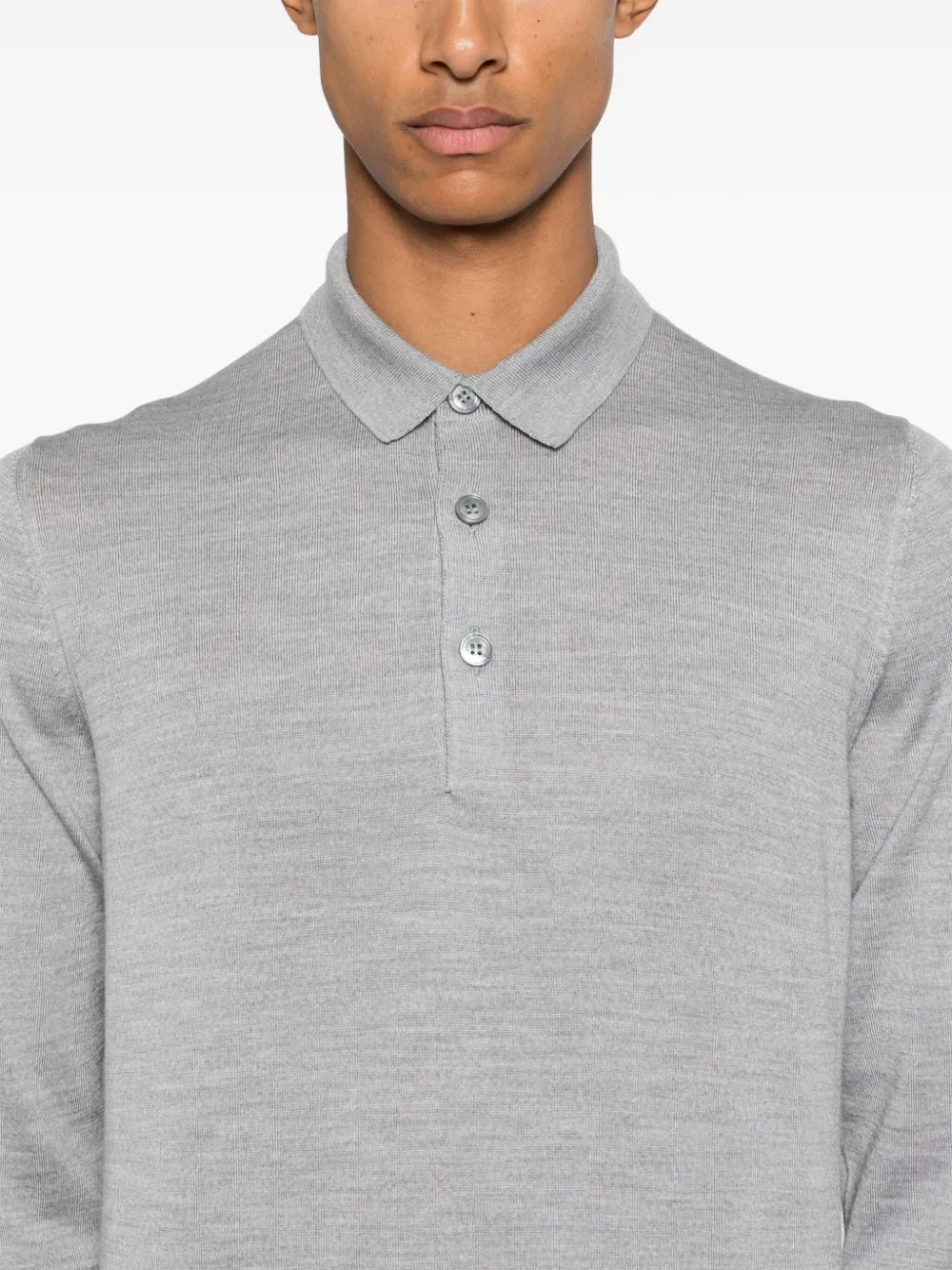 Polo shirt made of pure wool for men.