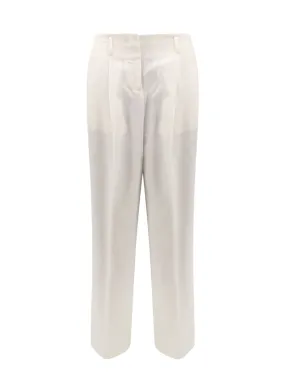 Virgin Wool Trousers with Frontal Pinces