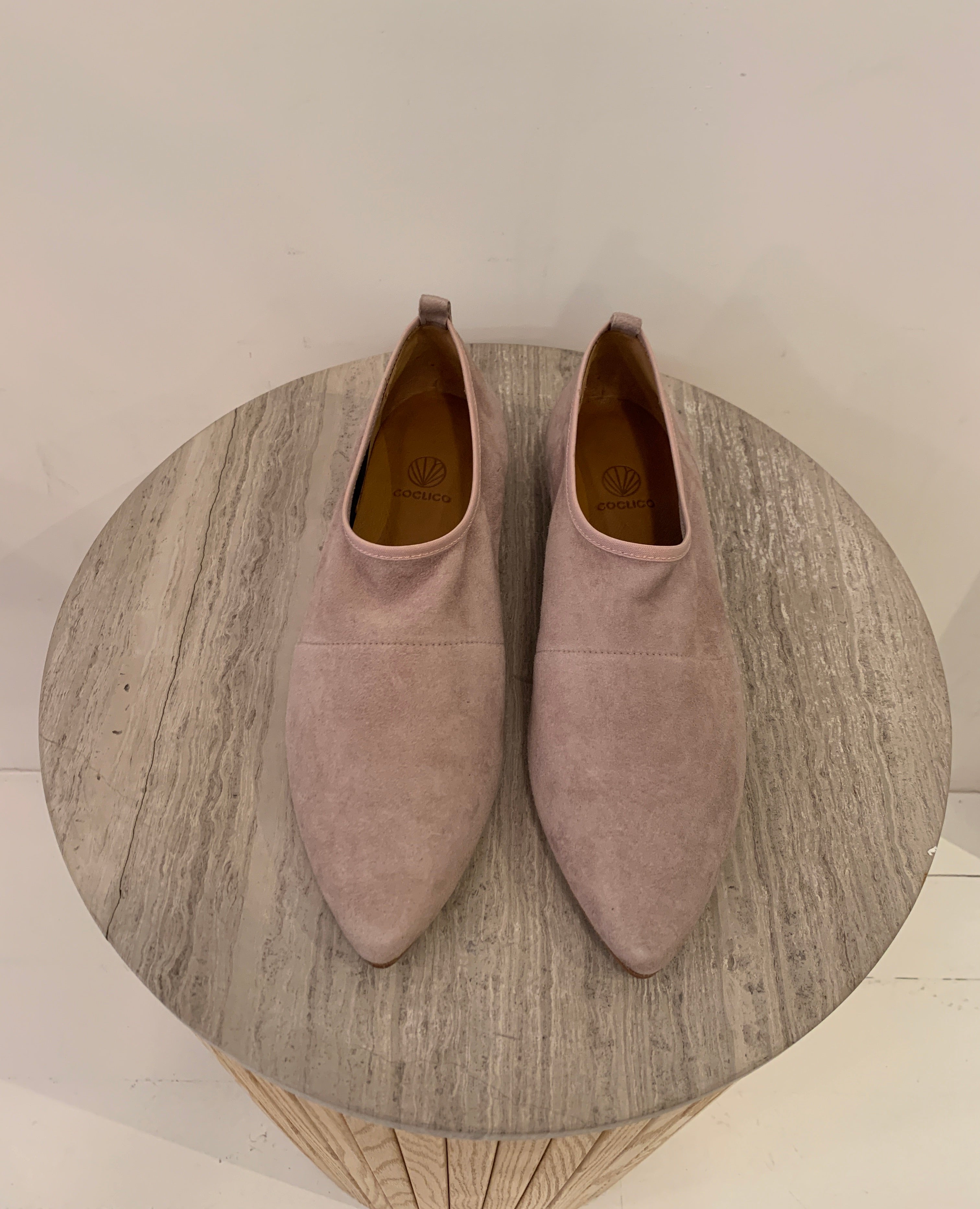 Warehouse Sale - Duba Flats Nougat Suede on Sale Now