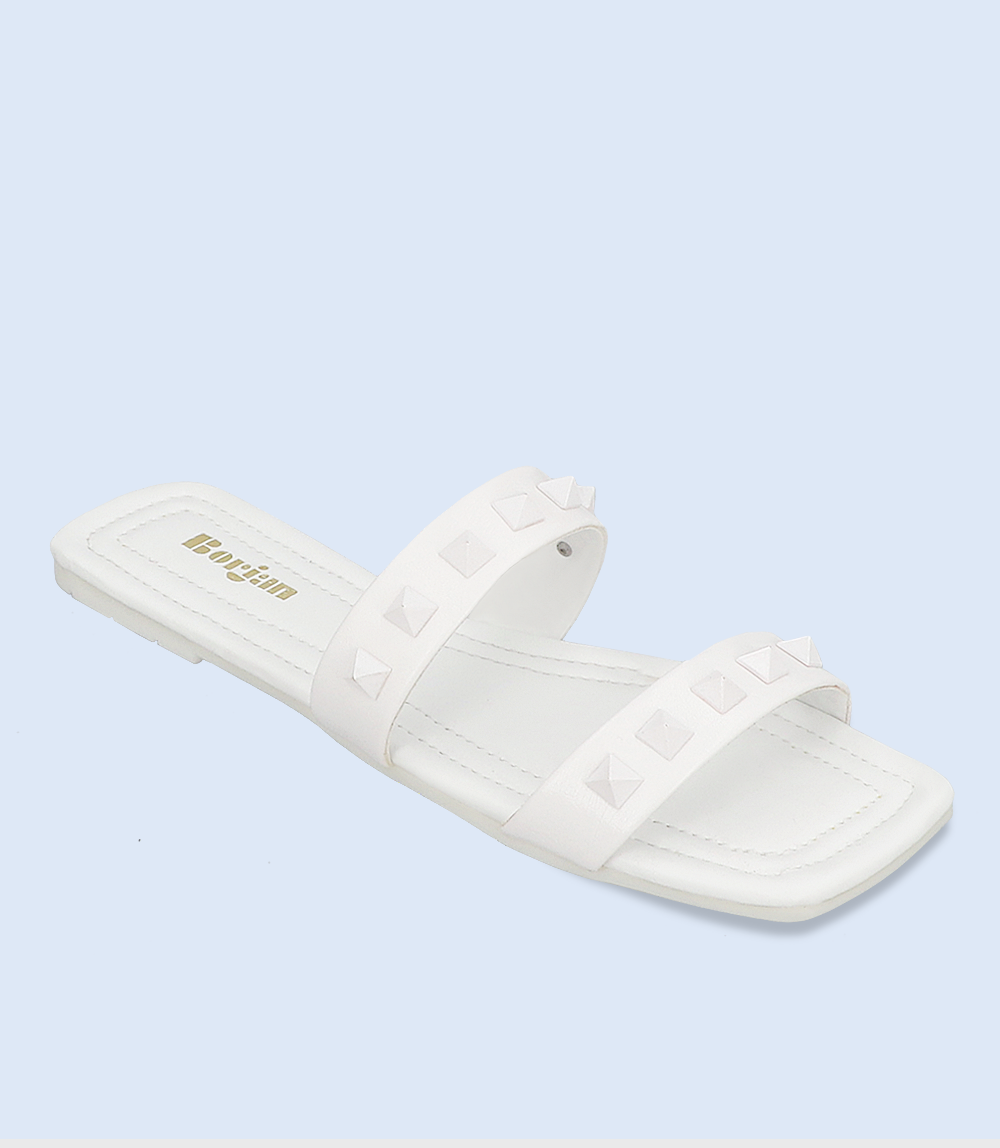 White Women's Casual Slipper - BW8133