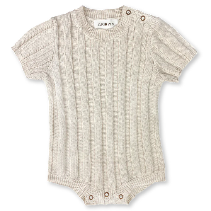 Wide Rib Tee Bodysuit - Coconut