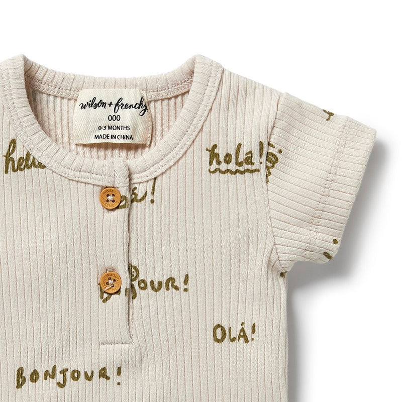 Wilson & Frenchy Organic Rib - Henley Tee - Bonjour.