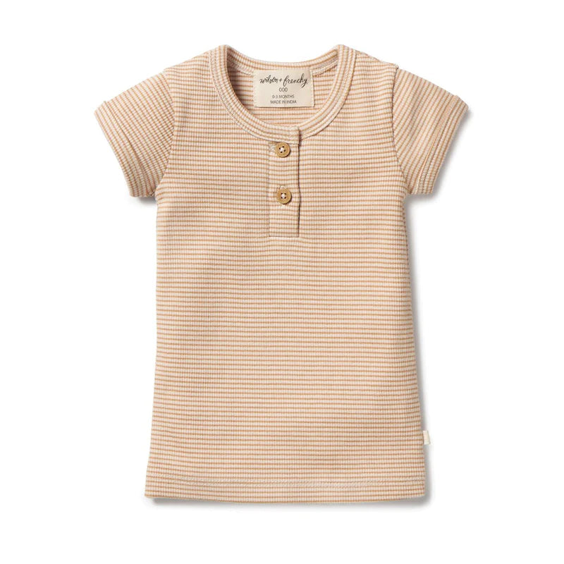 Wilson & Frenchy Organic Rib Tee - Toffee