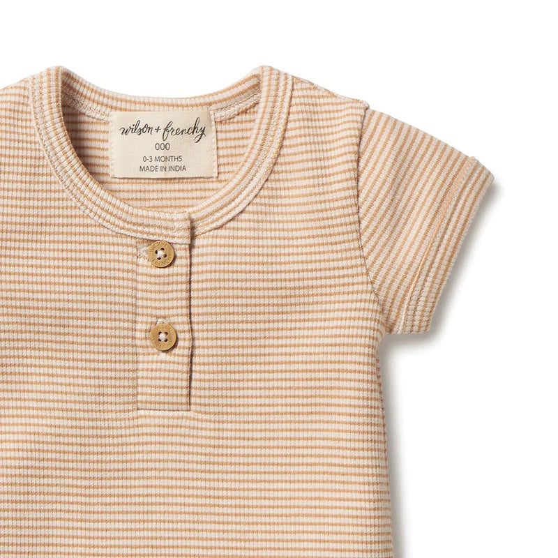 Wilson & Frenchy Organic Rib Tee - Toffee